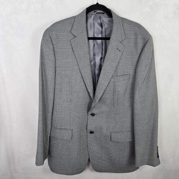 Ralph Lauren Other - Ralph Lauren Mens 44R Wool Houndstooth Blazer Sport Coat Grey Jacket